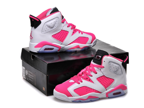 2017 Air Jordan 6 GS White Pink Shoes